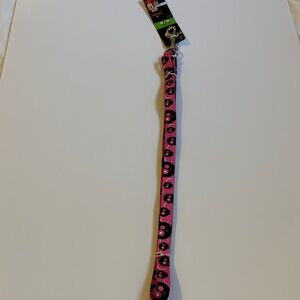 Pink Skull Pattern Dog Leash with Swivel Clip - Brand Unknown